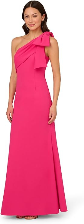 Adrianna Papell Women's Stretch Crepe Long Dress | Amazon (US)