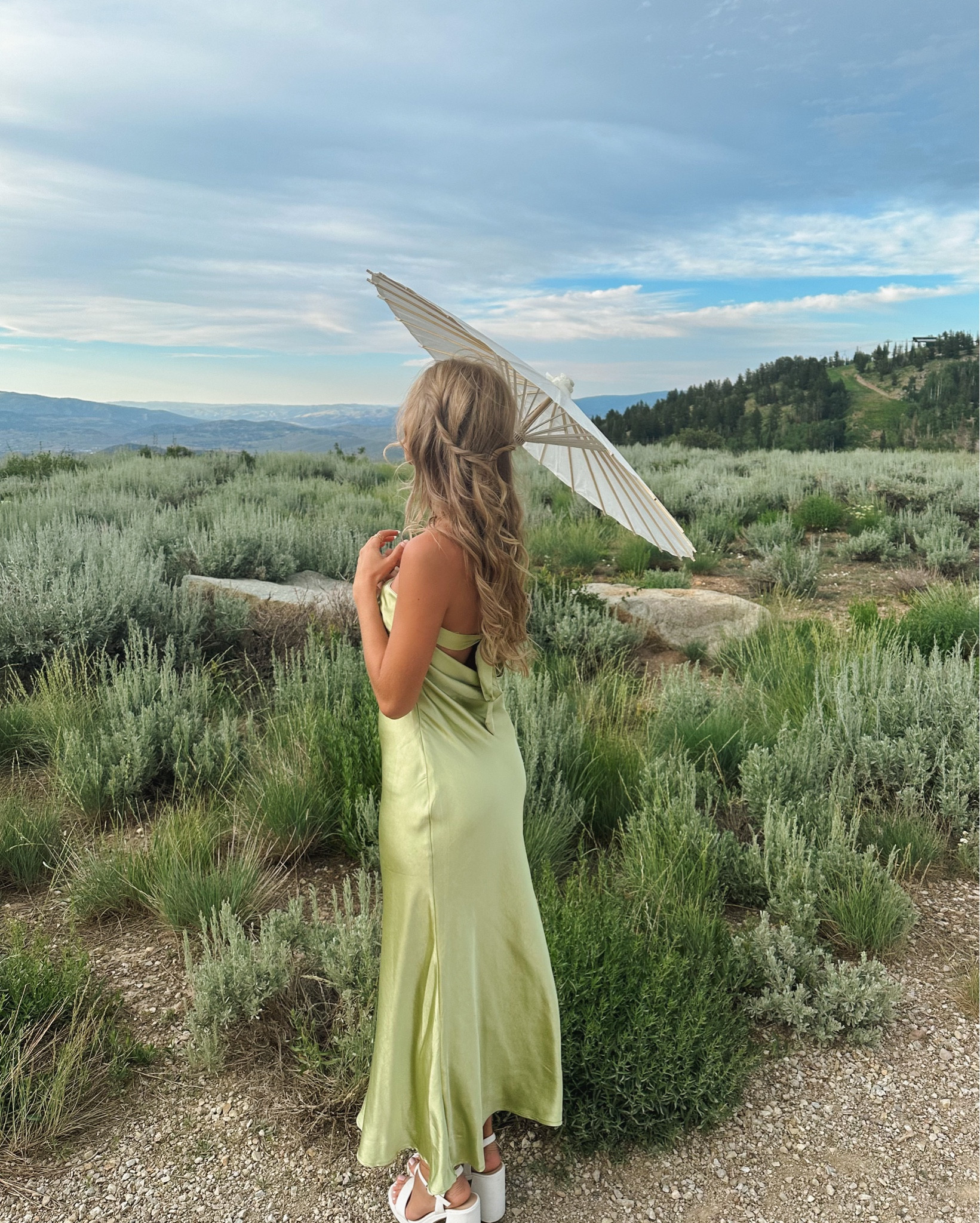 i wore this dress as a bridesmaid, it’s so cute and summery/spring-y!!these white heels are a staple for my warm weather outfits! #bridesmaid #silkdress #summerwedding 

#LTKSeasonal #LTKWedding #LTKStyleTip