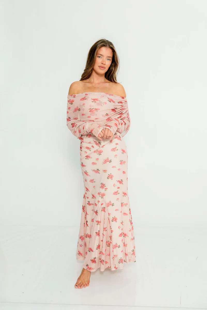 Azaleia Maxi Dress in Pink - Bump Friendly (size up for maternity) *2/ | Worth Collective