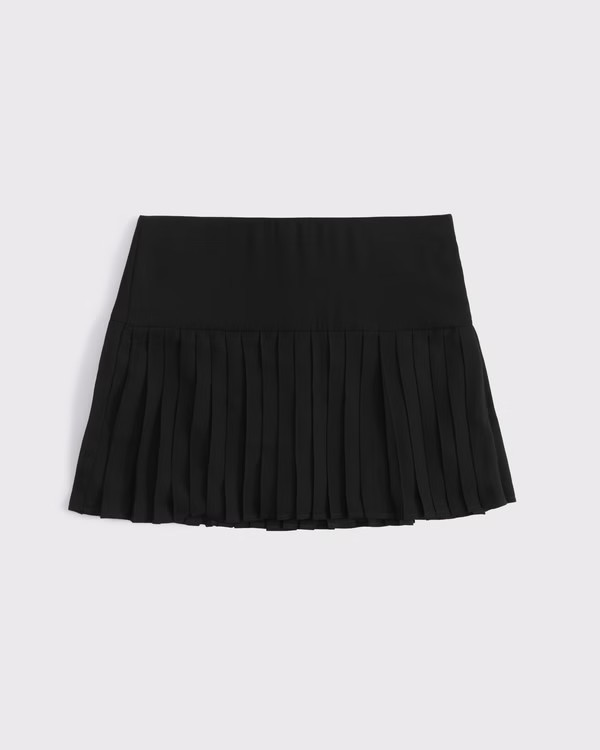 Women's High Rise Drop-Waist Pleated Mini Skort | Women's Bottoms | Abercrombie.com | Abercrombie & Fitch (US)