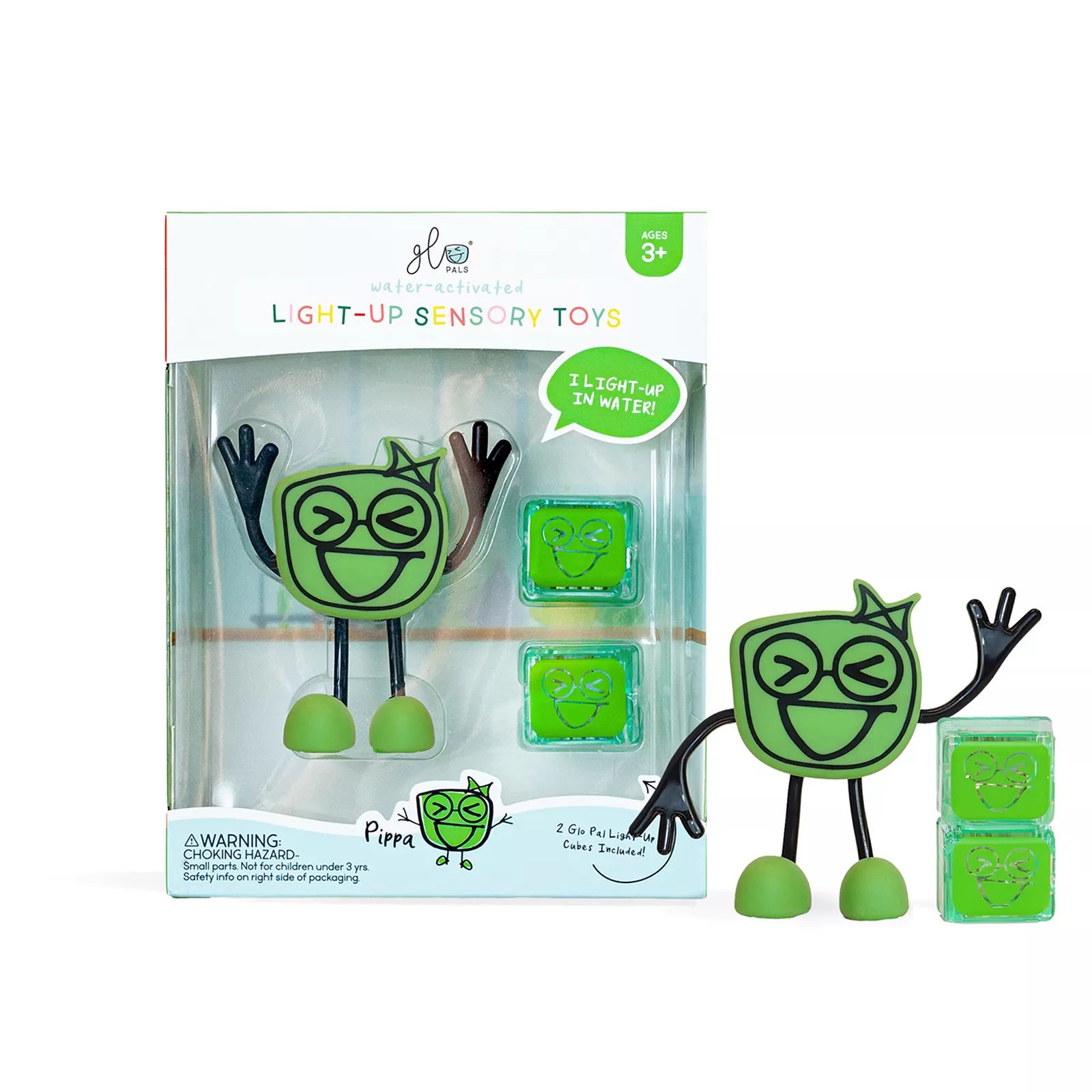 Glo Pals Liquid Activated Light Up Cube with Character - Pippa Green | Kohl's
