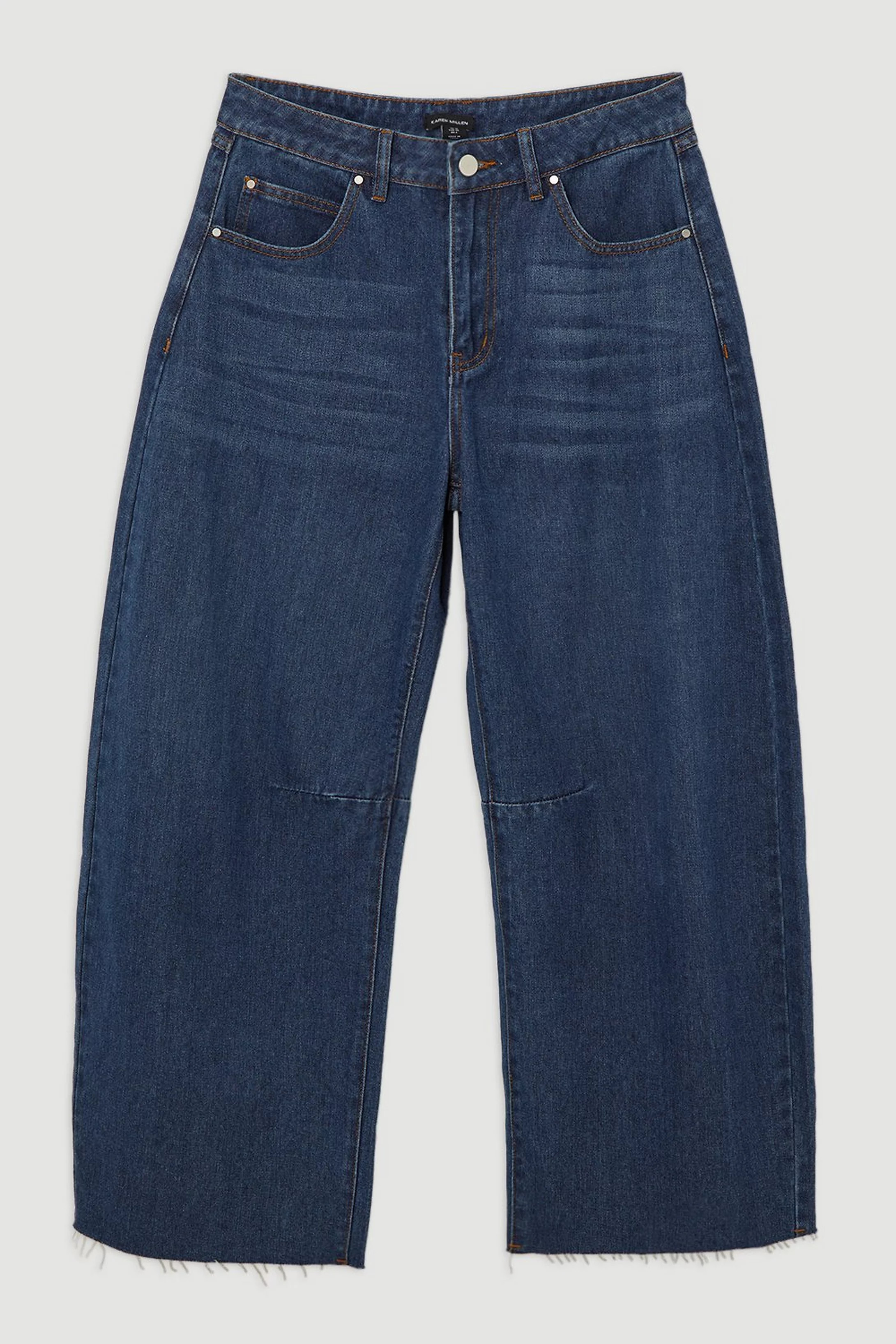 Indigo Barrel Leg Jean | Karen Millen | Karen Millen UK + IE + DE + NL