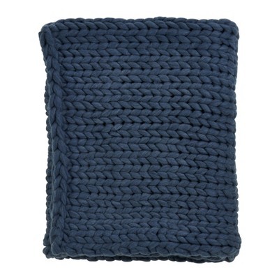 50"x60" Chunky Knit Throw Blanket - Saro Lifestyle | Target
