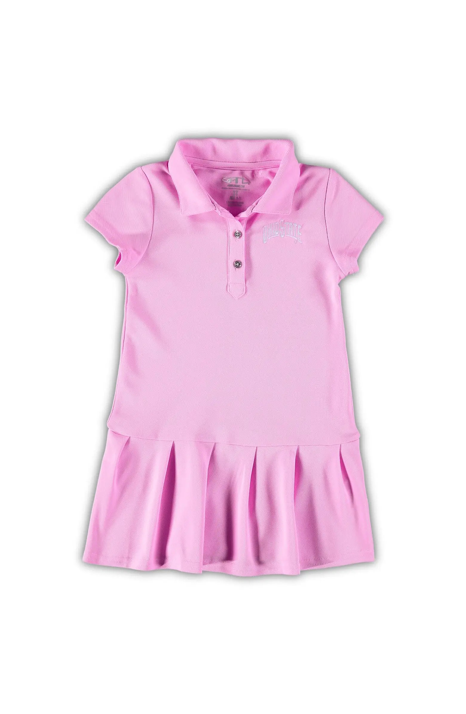Girls Toddler Garb Pink Ohio State Buckeyes Caroline Cap Sleeve Polo Dress | Nordstrom