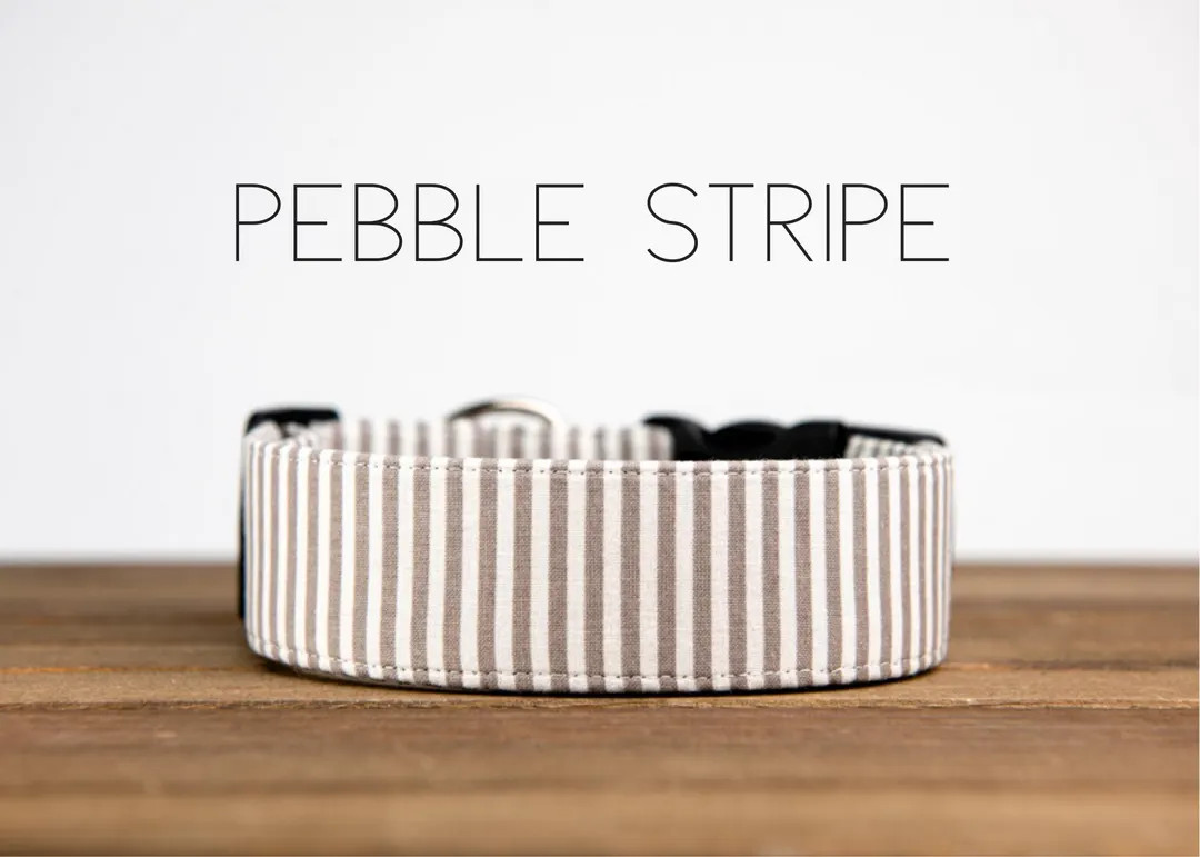 Pebble Stripe - Dog Collar - Etsy | Etsy (Global)