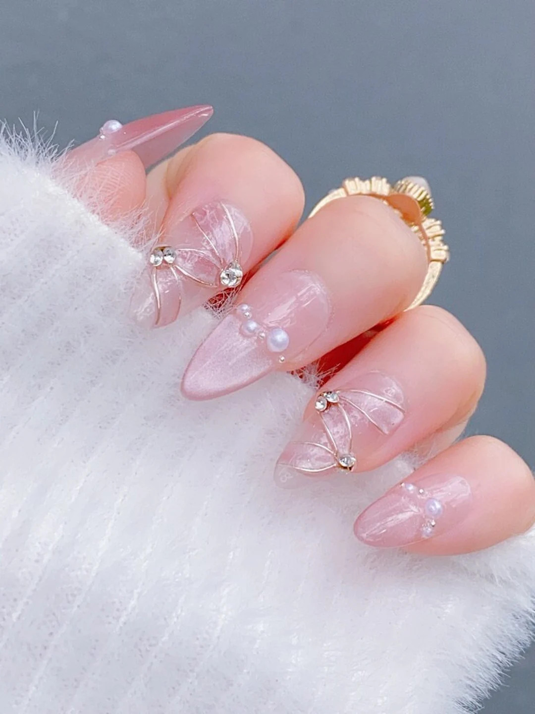 Romance in May Pink Cat Eye Nails Gel Nails Premium Nails Gorgeous Nails Pretty Nails Salon Quali... | Etsy (US)
