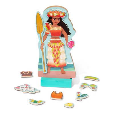 Melissa & Doug Disney Princess Moana Magnetic Dress-Up Wooden Doll Pretend Play Set - 30+ pc | Target
