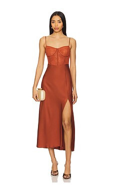 ASTR the Label Bustier Dress in Rust from Revolve.com | Revolve Clothing (Global)