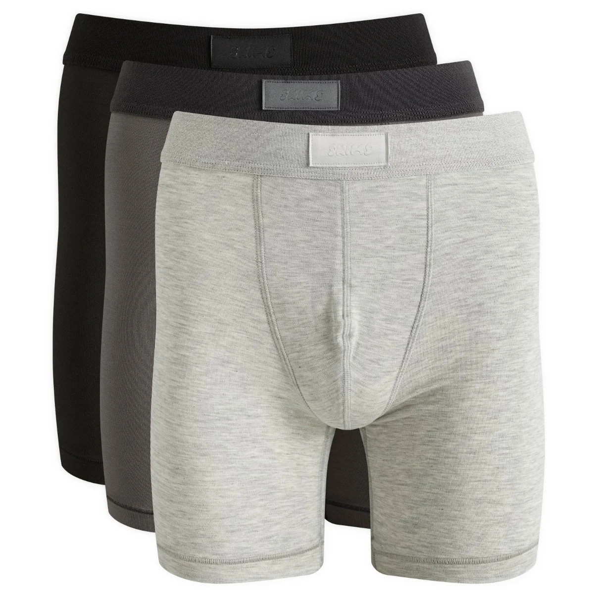 SKIMS Men's Cotton Boxer Brief 5"" - 3-Pack in Heather Multi, Size X-Large | END. Clothing