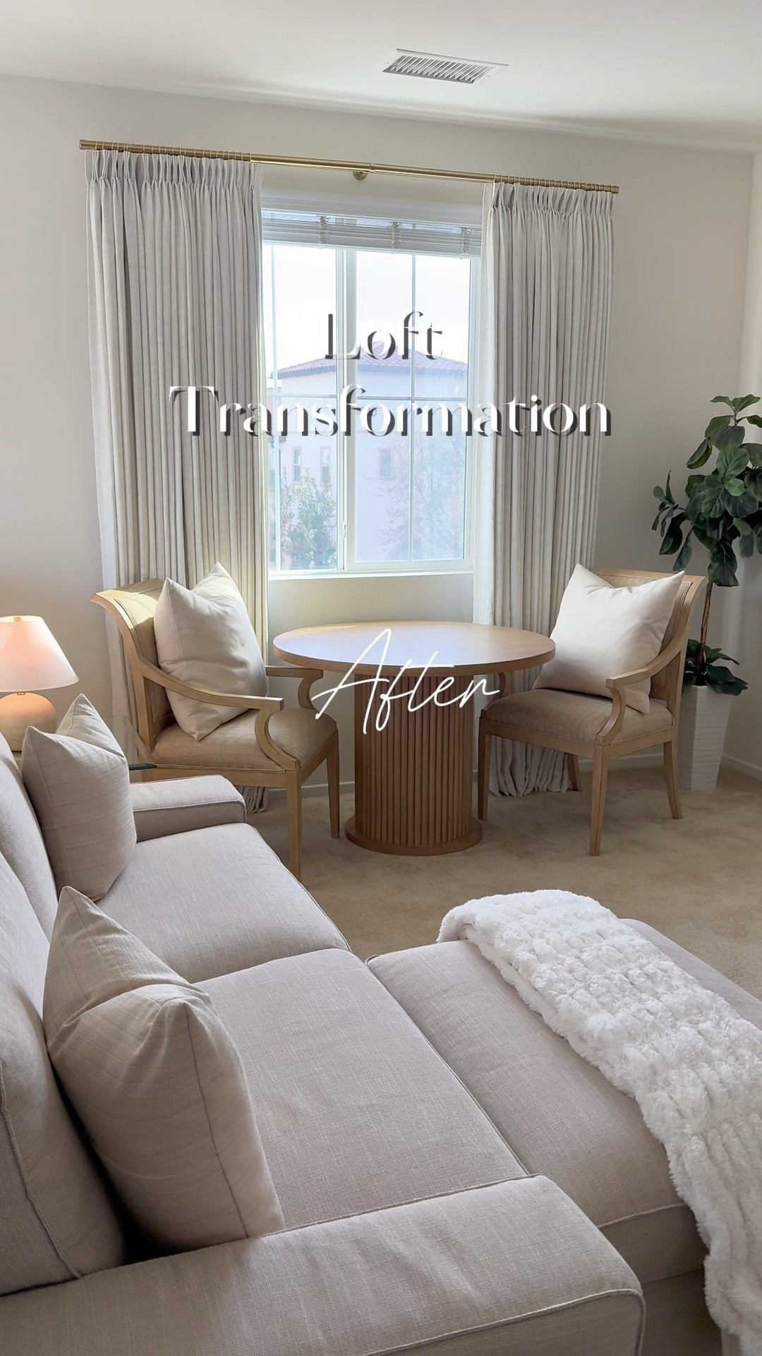 Loft transformation with Two Pages curtains!

Curtain Details:
✨Liz Linen Curtains
✨Color: Ivory White
✨Triple Pinch Pleat
✨Blackout

Custom curtains
Designer curtains 
Two pages curtains 
Home before and after
Neutral home
Home decor 