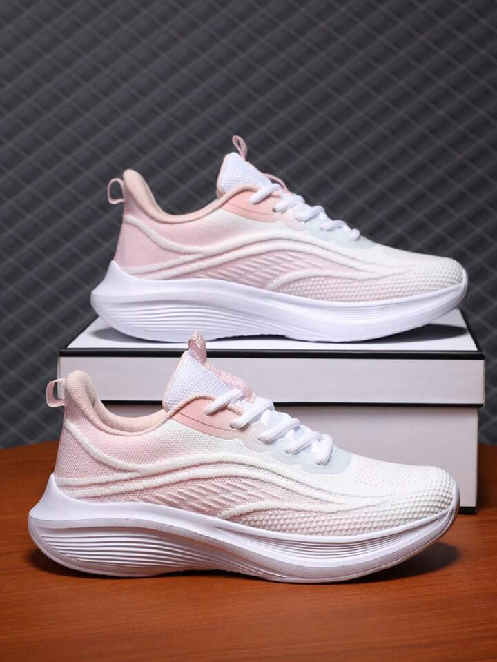 1 Pair Women's Casual Road Running Shoes, Lightweight & Comfortable Outdoor Travel Walking Sports Sneakers. New 2025 Spring/Summer Lightweight Mesh Breathable Travel Shoes, Fashion Versatile Running Shoes | SHEIN