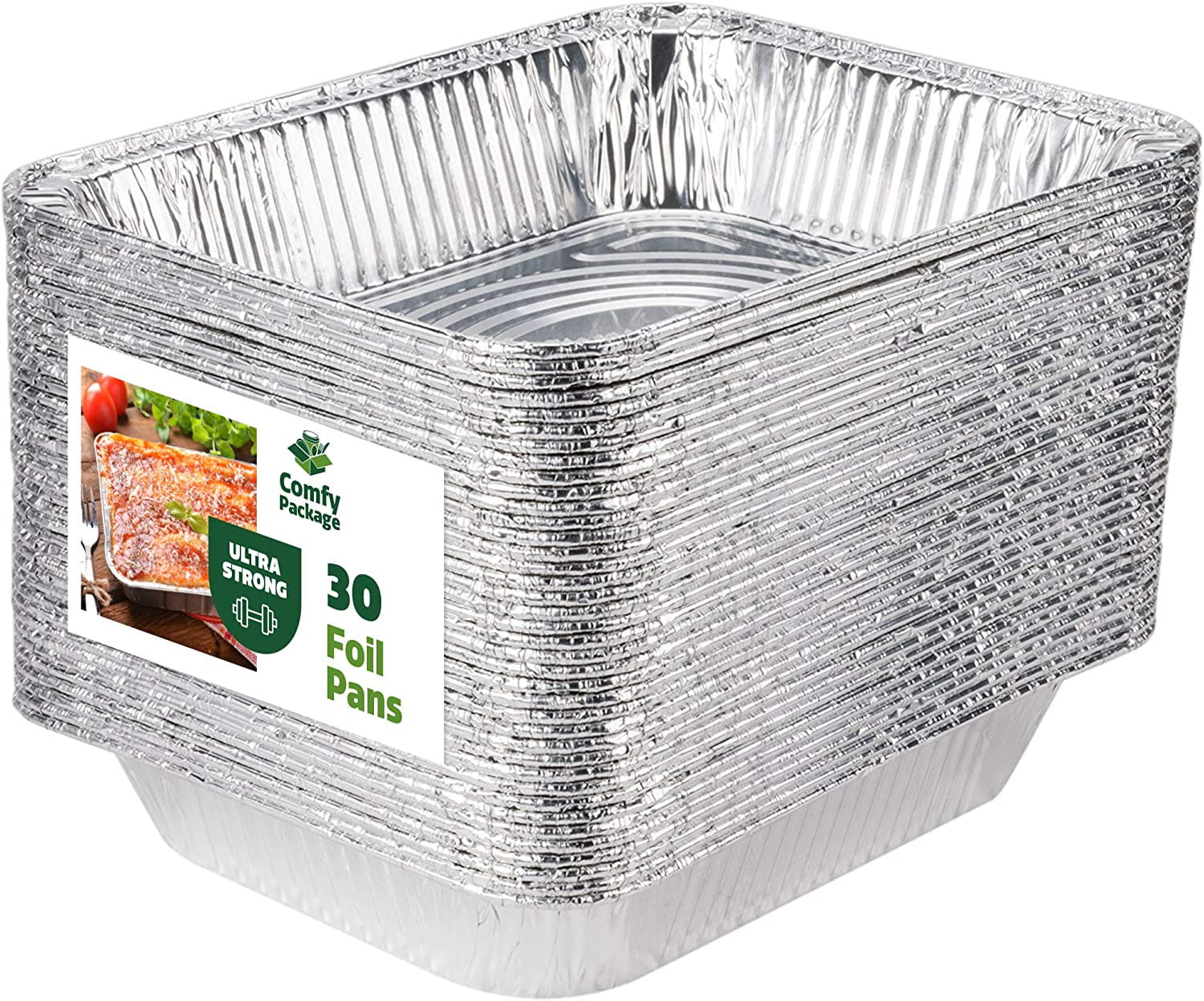 Comfy Package 9x13 Disposable Aluminum Foil Pans Baking Pan Catering Trays, 30-Pack | Walmart (US)