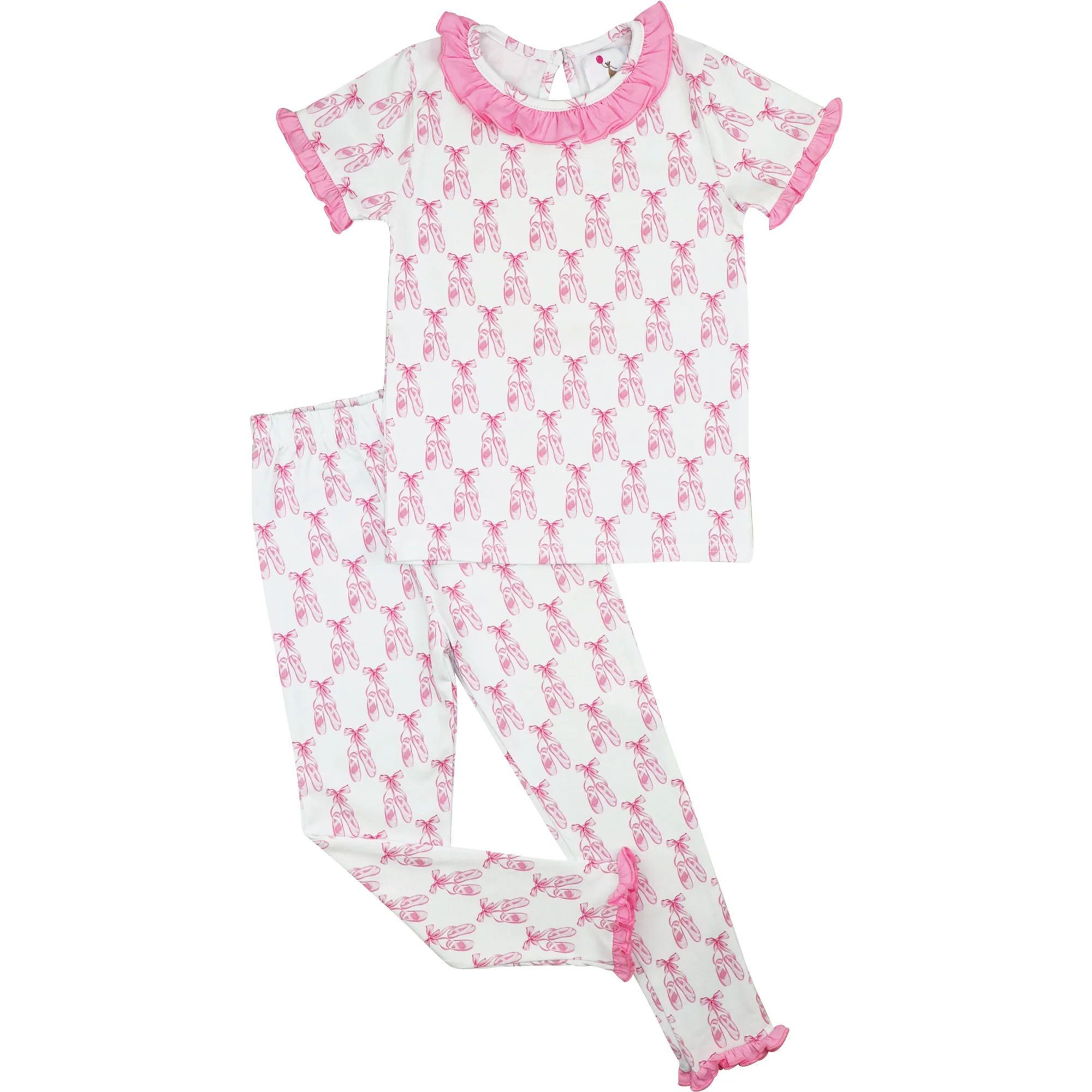 Pink Knit Ballet Slipper Pajamas | Eliza James Kids