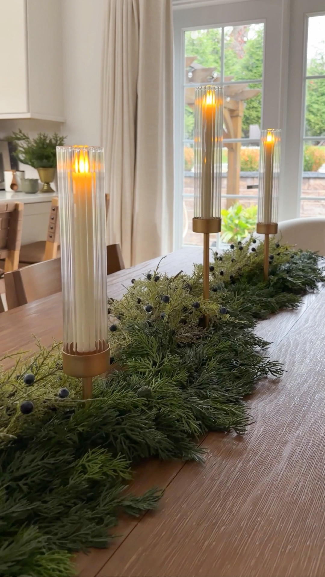 Keeping our dining room simple + cozy for winter ✨
I layered this lush greenery runner with my favorite gold candle holders, and it instantly brought that soft, warm glow I’ve been craving this season. It feels cozy, elegant & super easy to recreate! 🤍

winter dining decor | cozy home finds | holiday tablescape | modern organic home | neutral winter decor | dining room styling


#LTKHome #LTKHoliday #LTKStyleTip