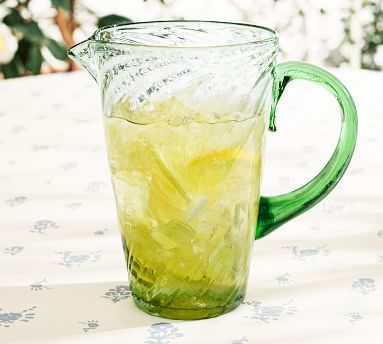 Julia Berolzheimer Ivy Recycled Glass Pitcher | Pottery Barn (US)