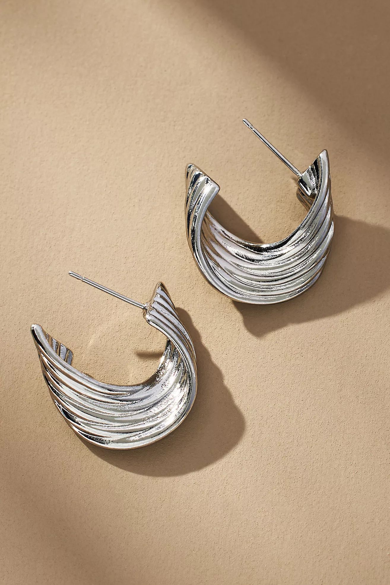 Twisted Ribbed Post Earrings | Anthropologie (US)