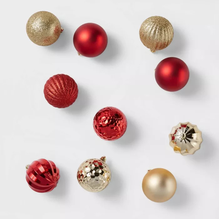 100ct Christmas Ornament Set Red & Gold - Wondershop™ | Target