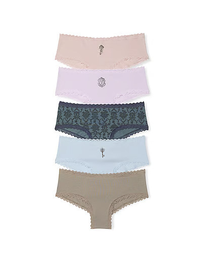 5-Pack Cotton Lace-Waist Cheeky Panties, Print, S - Women's - Victoria's Secret | Victoria's Secret (US / CA )