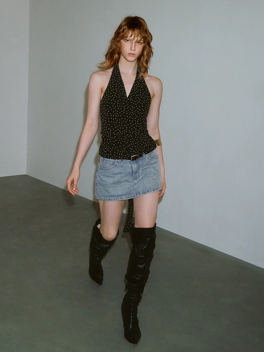 Halter Neck Sleeveless Blouses | Urban Revivo