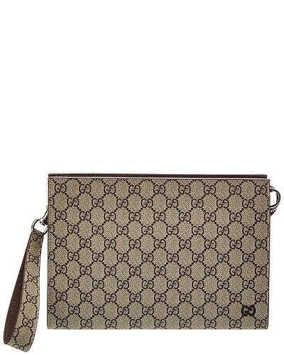 GG Supreme Canvas & Leather Pouch | Gilt & Gilt City