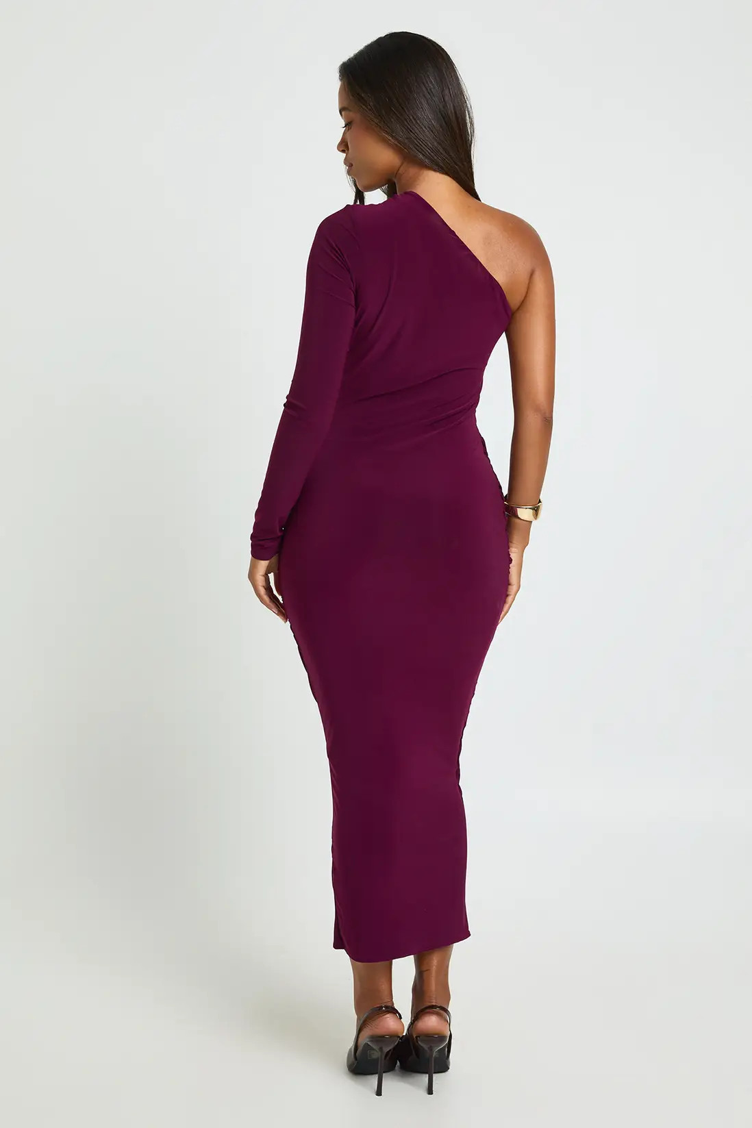 Asymmetric Drape Midaxi Dress | Boohoo.com (UK & IE)