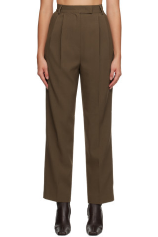 The Frankie Shop - Brown Bea Trousers | SSENSE