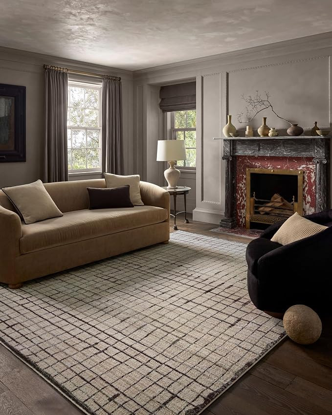Loloi Jeremiah Brent Bleecker Collection BLE-03 Beige/Stone 7'-10" x 10' Area Rug | Amazon (US)