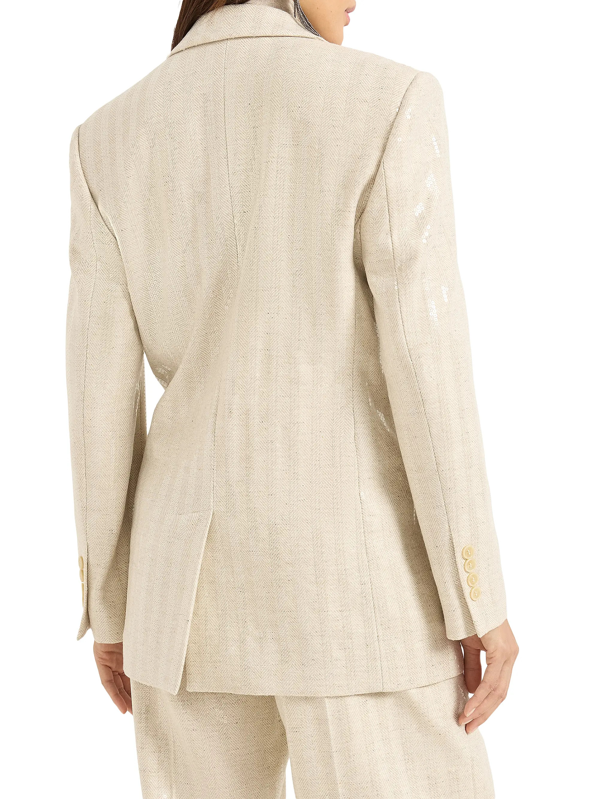Wool and Cashmere Dazzling Chevron Blazer | Saks Fifth Avenue
