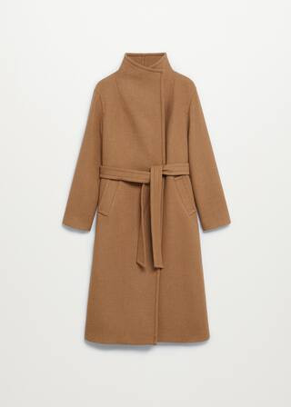 Wool double-breasted coat | MANGO (US)