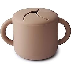 mushie Silicone Snack Cup | Spill Proof Food Container for Toddler and Baby (Natural) | Amazon (US)