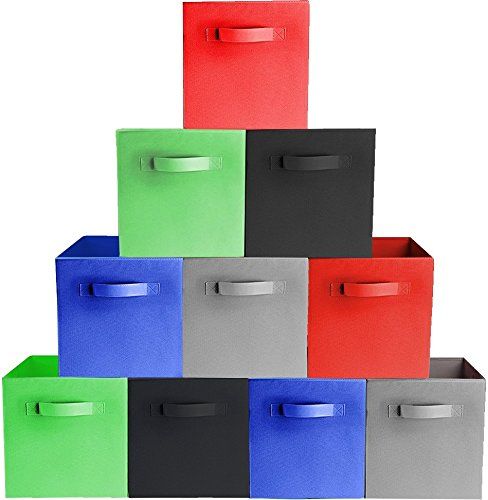 Prorighty [10-Pack, 5 Colors] Storage Bins, Containers, Boxes, Tote, Baskets| Collapsible Storage... | Amazon (US)