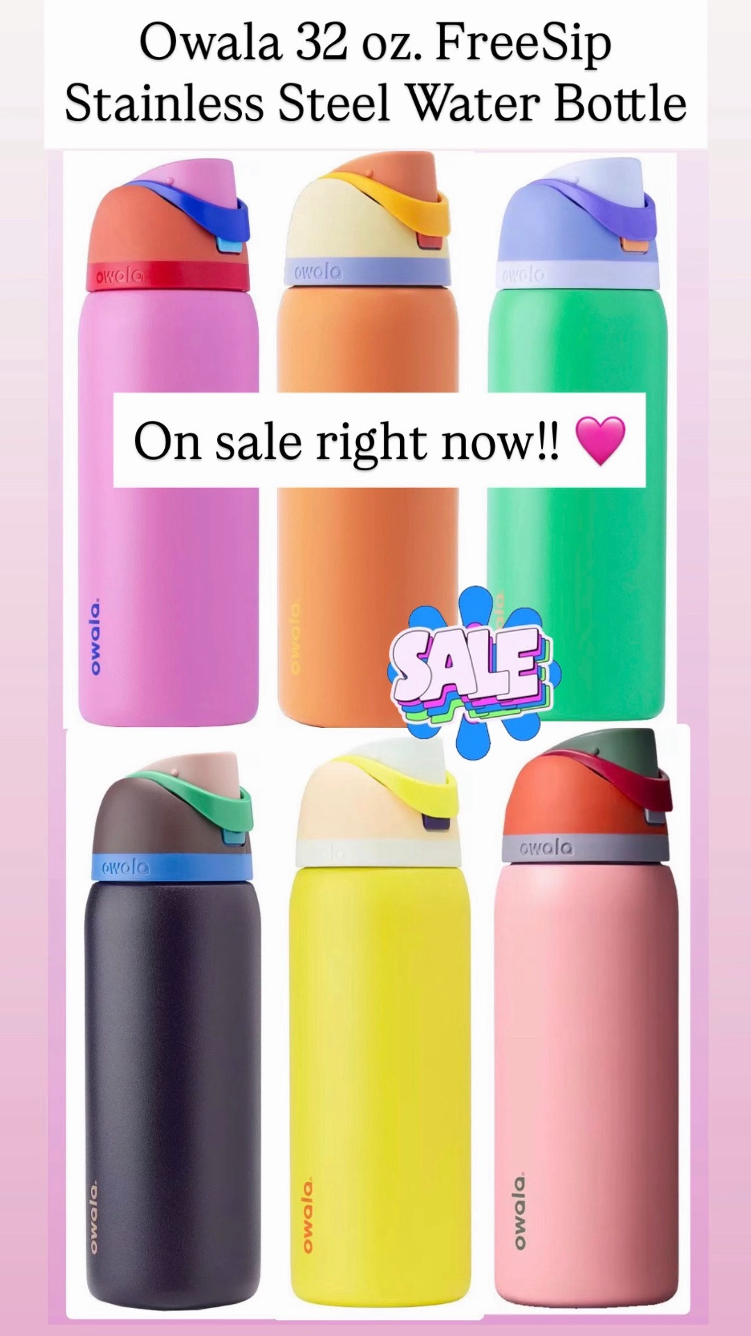 Owala water bottles are on sale!!!!!

#LTKSaleAlert