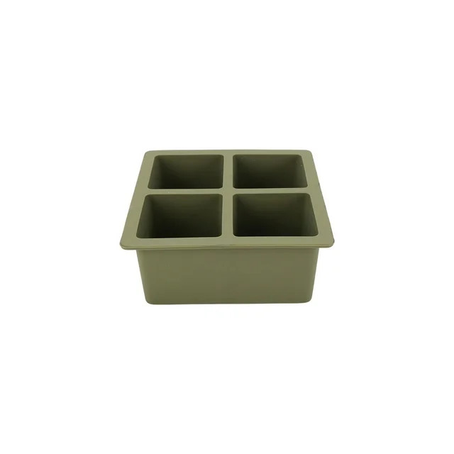 Better Homes & Gardens Silicone 4 Cube Ice Mold Tray, Green | Walmart (US)