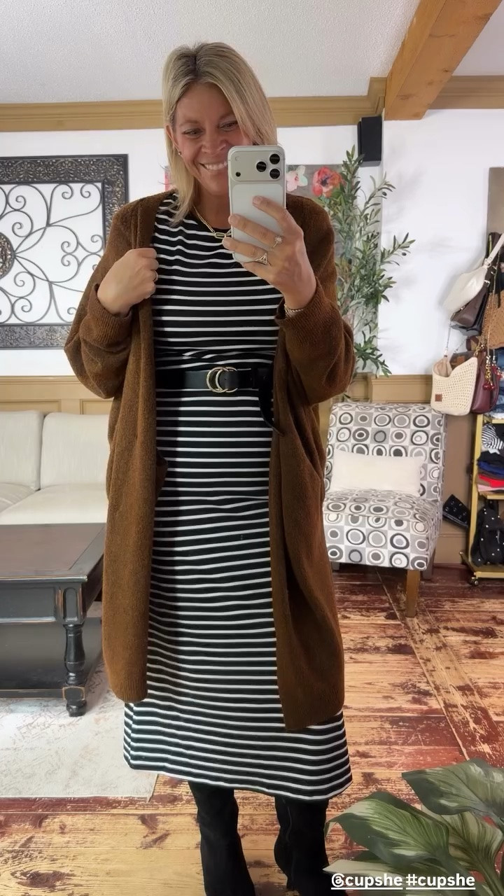 @cupshe #cupshe
Striped dress and batwing cardigan size medium; Use code nicole2026 to save $$ on orders over $70

#LTKootd #LTKOver40 #LTKMidsize