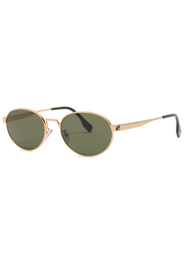 Oval-frame metal sunglasses | Harvey Nichols