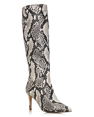 Aqua Women's Lenni Snake-Embossed Leather Tall Boots | Bloomingdale's (US)