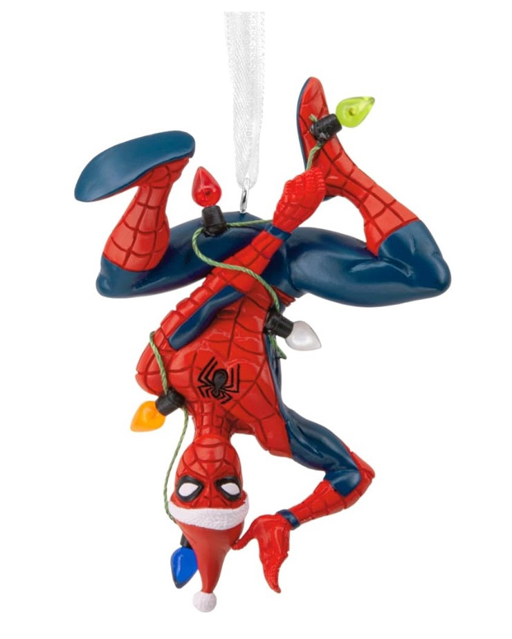 Color Spider-man Hanging from Lights
Brand Hallmark
Occasion Christmas
Material Resin
Theme Christmas
Cartoon Character Spider-Man
Get ready for holiday adventure with your friendly neighborhood Spider-Man. This festive Hallmark Christmas ornament features the Super Hero hanging from a string of Christmas lights.
Great Christmas gift idea for fans of Spider-Man and Marvel Comics.
Resin ornament with hanger attachment.
Includes: One Hallmark Christmas ornament.

#LTKGiftGuide #LTKHoliday #LTKCyberWeek