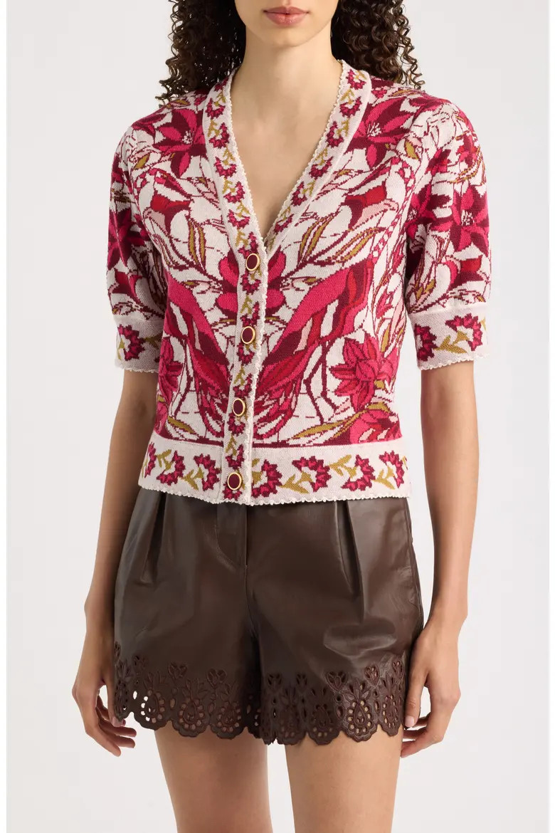 Stained Glass Print Button-Up Cardigan (Women) | Nordstrom | Nordstrom