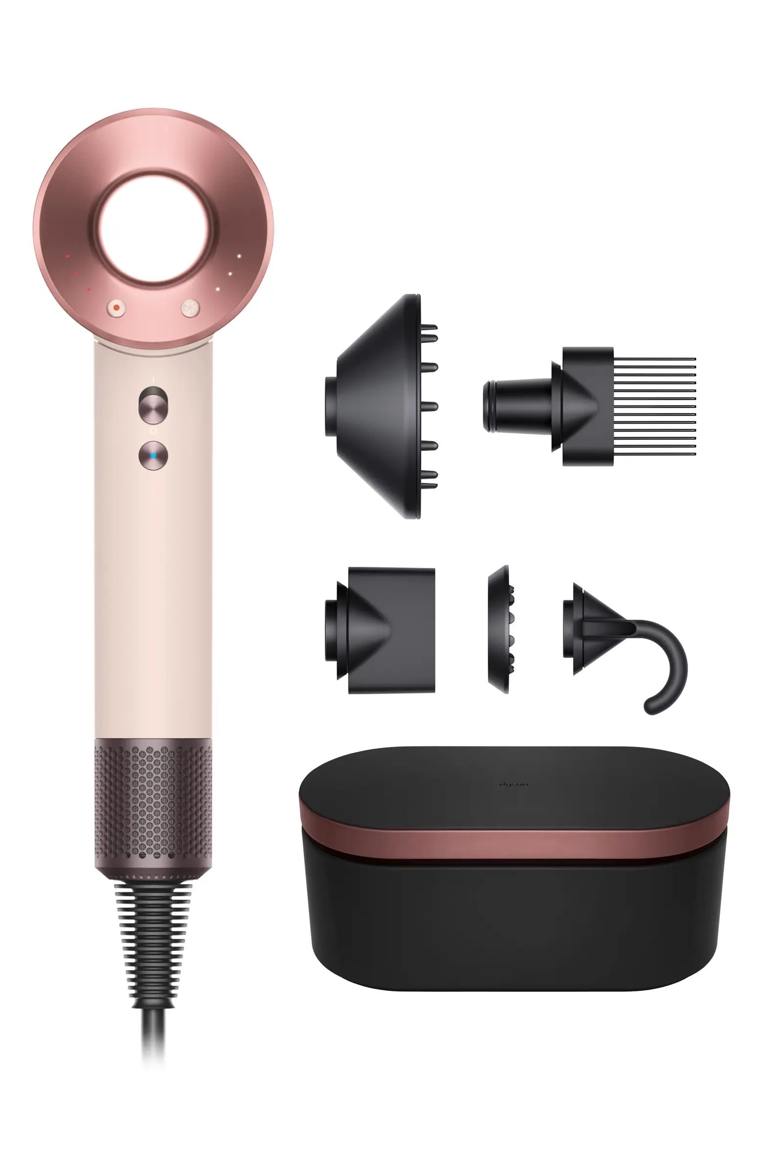 Limited-Edition Ceramic Pink & Rose Gold Supersonic Hair Dryer with Onyx & Rose Presentation Case | Nordstrom
