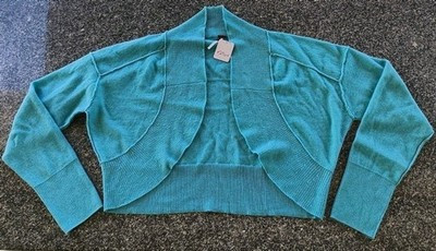NWT Free People Disco Cashmere Shrug Cardigan Sweater Waterfall Mist Blue | eBay US