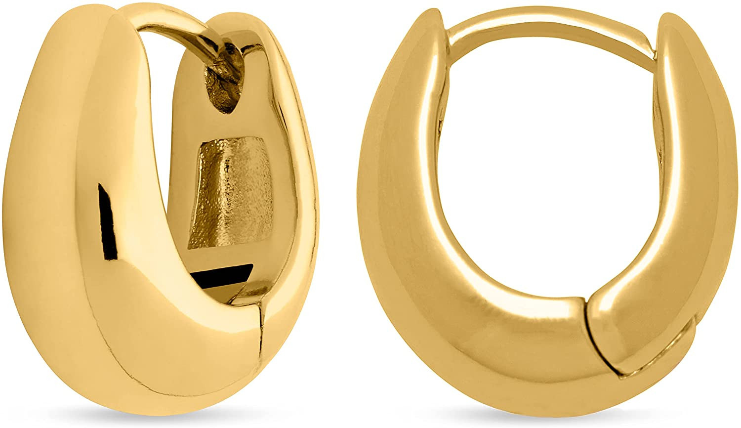 MILLA 14k Gold Huggie Earrings or Sterling Silver Huggie Earrings for Women Multipack & Individua... | Amazon (US)