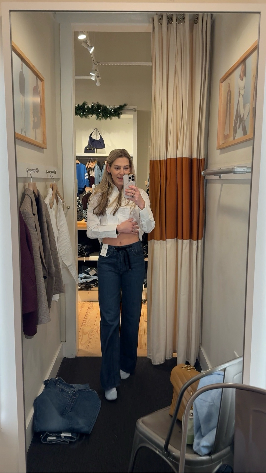 Jeans wearing a size 24

Top - wearing an XS - fits oversized 

#LTKSeasonal