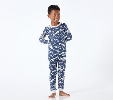 Glow-in-the-Dark Dino Bones Pajama Set | Pottery Barn Kids