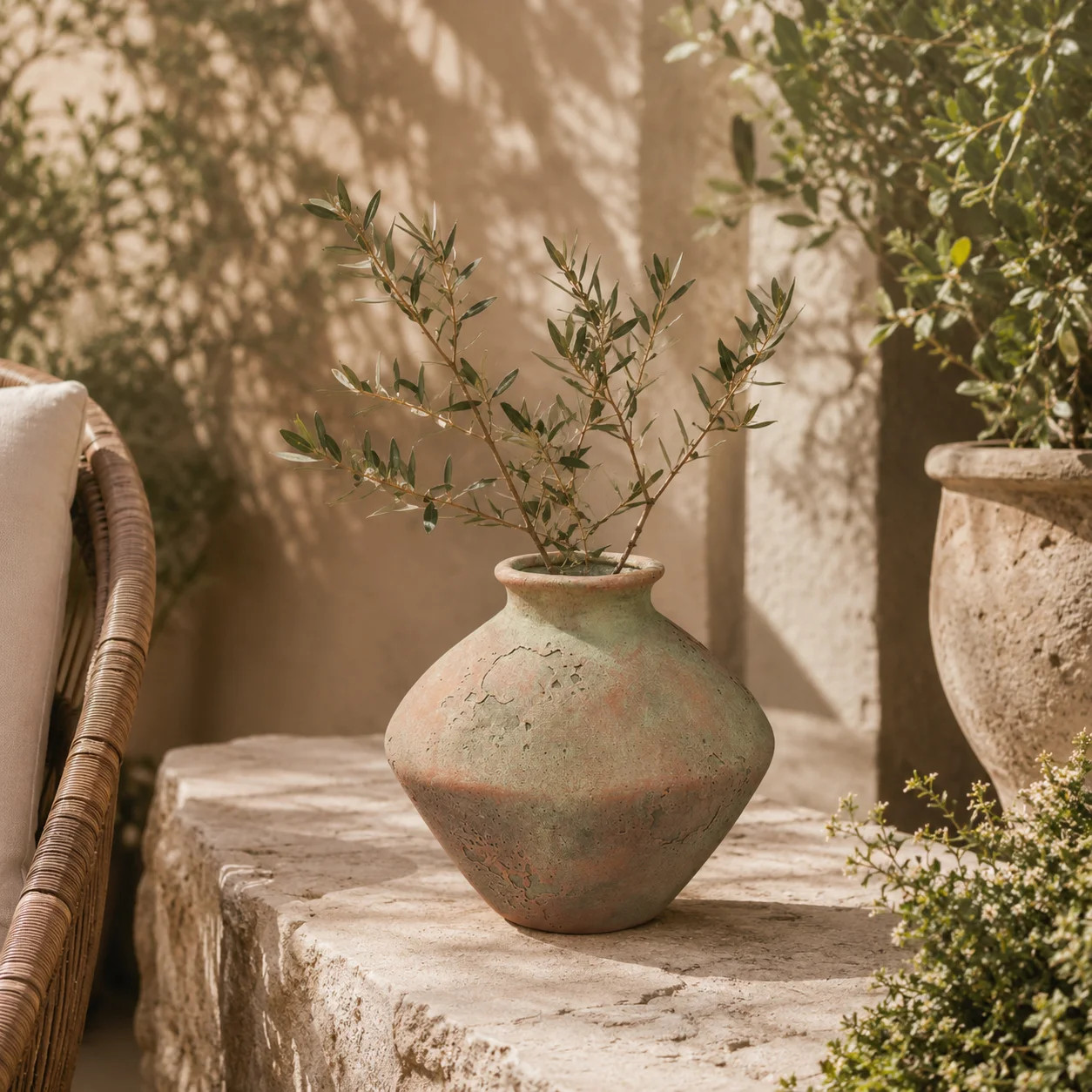 Cole and Ceramic Antique Style Textured Decorative Vase with Yellow Shadings | Wayfair North America