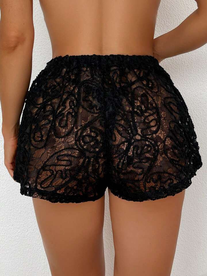 Women's Summer Beachwear See-Through Hollow-Out Swimwear Bottoms | SHEIN