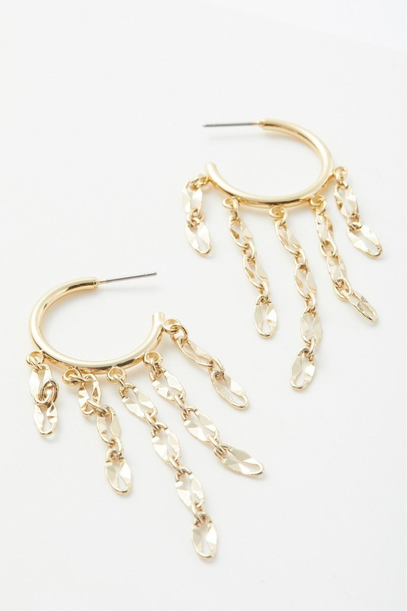 EVEREVE Parker Chain Hoop Earring | EVEREVE | Evereve