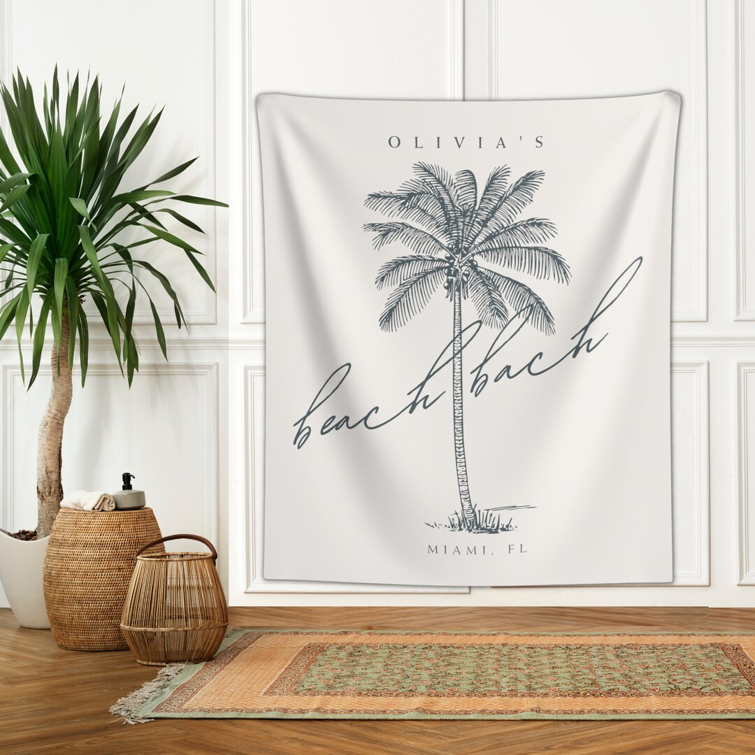 Beach Bachelorette Banner, Palm Springs Bachelorette Sign, Tropical Bachelorette Photography Back... | Etsy (US)