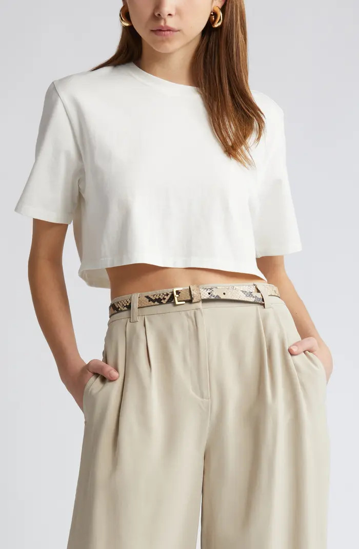 Crewneck Crop Cotton T-Shirt | Nordstrom