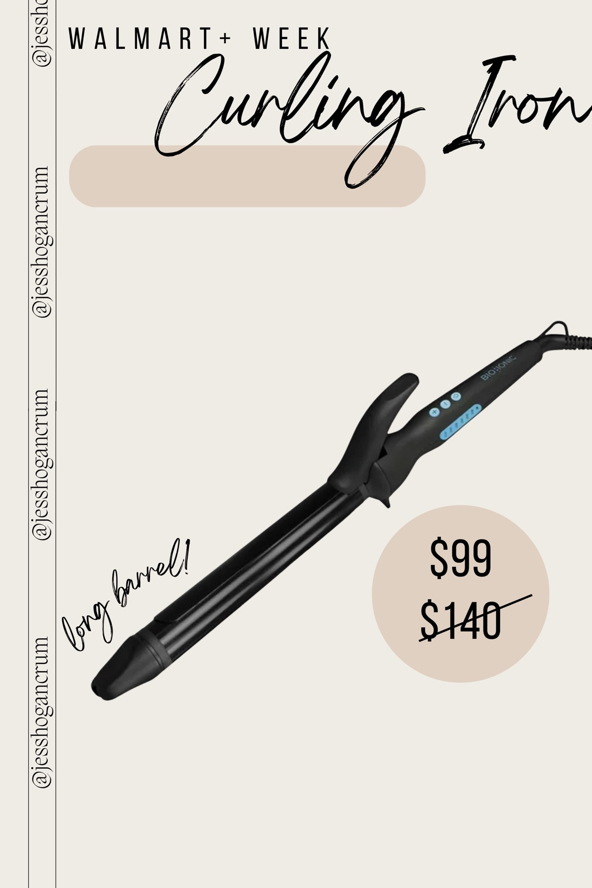 Bio Ionic Long Barrel Curling curated on LTK