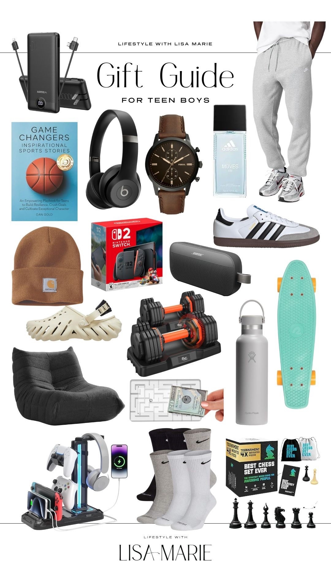 Holiday gift guide for teen boys. Christmas present ideas for sons, brothers, friends. Tech gifts. Travel essentials. Holiday gifts for him..

#LTKGiftGuide #LTKHoliday #LTKMens